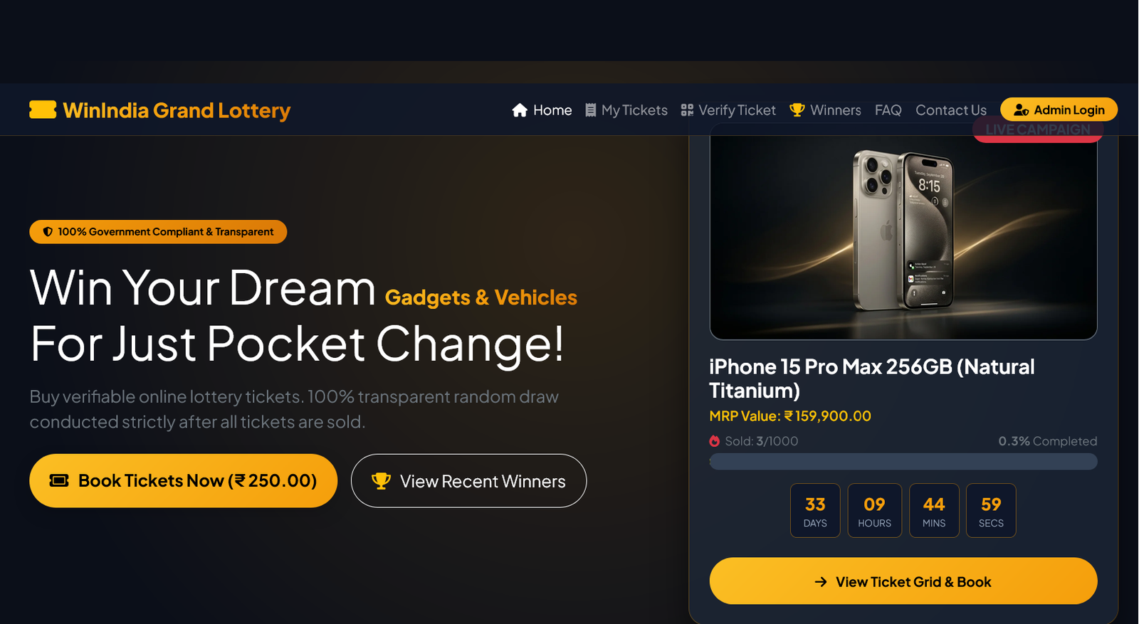 Lottery Management System
